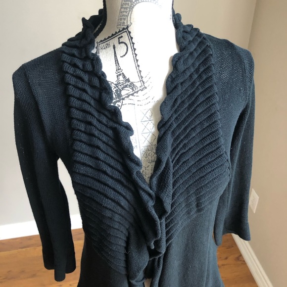 Line For Aritzia open front knit ruffle sweater XS - Picture 2 of 7